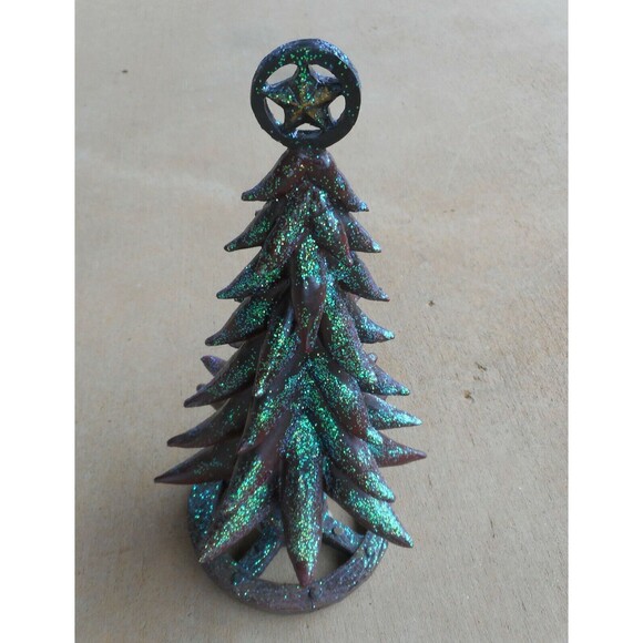 Texas Wagon Wheel Red Chili Pepper Texas Star Christmas Tree Figurine Home Decor - Picture 3 of 6